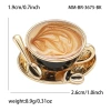 New exquisite and creative alloy enamel coffee cup brooch, personalized and creative women's clothing brooch accessory pin Item Picture